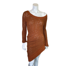 Load image into Gallery viewer, Free People | Women&#39;s Brown Asymmetrical Long Sleeve Pullover Sweater | Size: M
