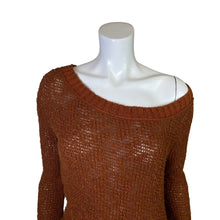 Load image into Gallery viewer, Free People | Women&#39;s Brown Asymmetrical Long Sleeve Pullover Sweater | Size: M
