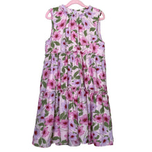 Load image into Gallery viewer, GB Girls | Girl&#39;s Pink and Purple Floral Print Sleeveless Tiered Dress | Size: LY
