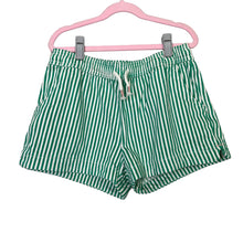 Load image into Gallery viewer, Boden | Girl&#39;s Green and White Stripe Heart Pocket Shorts | Size: 13Y
