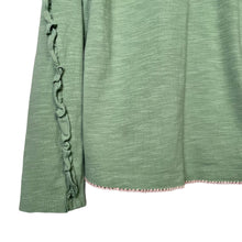 Load image into Gallery viewer, Matilda Jane | Girl&#39;s Green Ruffle Long Sleeve Pullover Top | Size: 12Y
