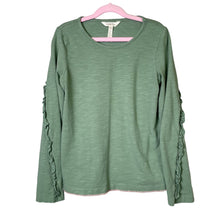 Load image into Gallery viewer, Matilda Jane | Girl&#39;s Green Ruffle Long Sleeve Pullover Top | Size: 12Y
