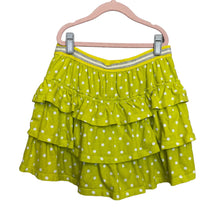 Load image into Gallery viewer, Boden | Girl&#39;s Lime Green and White Polka Dot Tiered Skirt | Size: 11-12Y
