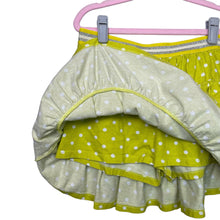 Load image into Gallery viewer, Boden | Girl&#39;s Lime Green and White Polka Dot Tiered Skirt | Size: 11-12Y
