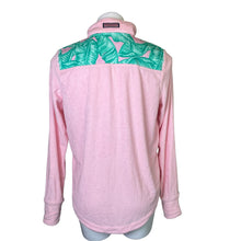 Load image into Gallery viewer, Vineyard Vines | Women&#39;s Pink Terry and Palm Print Quarter Zip Pullover | Size: XS
