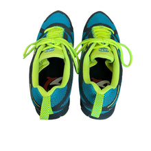 Load image into Gallery viewer, Pearl Izumi | Women&#39;s Blue and Neon Yellow Peak II Trail Running Shoes | Size: 9
