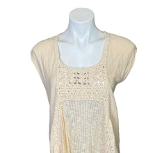 Load image into Gallery viewer, Free People | Women&#39;s Cream Knit Short Sleeve Cover Up Top | Size: M
