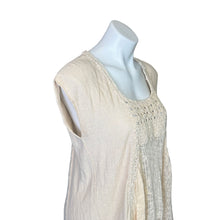 Load image into Gallery viewer, Free People | Women&#39;s Cream Knit Short Sleeve Cover Up Top | Size: M
