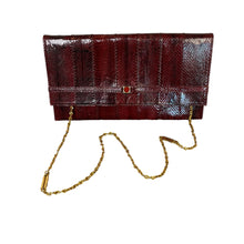 Load image into Gallery viewer, Romantique | Women&#39;s Burgundy Leather Vintage Clutch
