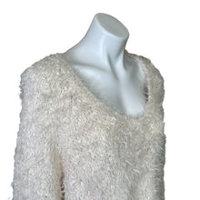 Load image into Gallery viewer, Anthropologie | Women&#39;s Knitted and Knotted Ivory Fuzzy Pullover Sweater | Size: L
