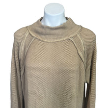 Load image into Gallery viewer, Free People | Women&#39;s Tan Long Sleeve Mockneck Thermal Top | Size: M
