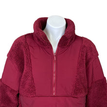 Load image into Gallery viewer, Pink | Women&#39;s Burgundy Quarter Zip Fleece Pullover | Size: L
