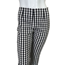 Load image into Gallery viewer, A New Day | Women&#39;s Black, White and Blue Gingham Print Pants | Size: 4
