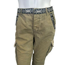 Load image into Gallery viewer, Free People | Women&#39;s Olive Green Camo and Tribal Cargo Pants | Size: 8
