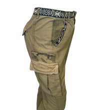 Load image into Gallery viewer, Free People | Women&#39;s Olive Green Camo and Tribal Cargo Pants | Size: 8
