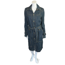 Load image into Gallery viewer, Free People | Women&#39;s Blue Denim Trench Coat | Size: M
