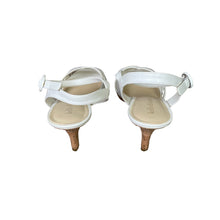 Load image into Gallery viewer, Kelly &amp; Kate | Women&#39;s White and Cork KK Olya Strap Sandal | Size: 10
