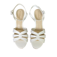 Load image into Gallery viewer, Kelly &amp; Kate | Women&#39;s White and Cork KK Olya Strap Sandal | Size: 10
