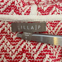 Load image into Gallery viewer, Lilla P | Women&#39;s Red and White Chevron Knit Long Sleeve Pullover Hoodie | Size: S
