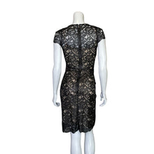 Load image into Gallery viewer, L&#39;Agence | Women&#39;s Black Shimmer Lace Fitted Dress with Silk Slip | Size: 4
