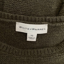 Load image into Gallery viewer, White + Warren | Women&#39;s Green Knit Wool Blend Pullover Sweater | Size: XS
