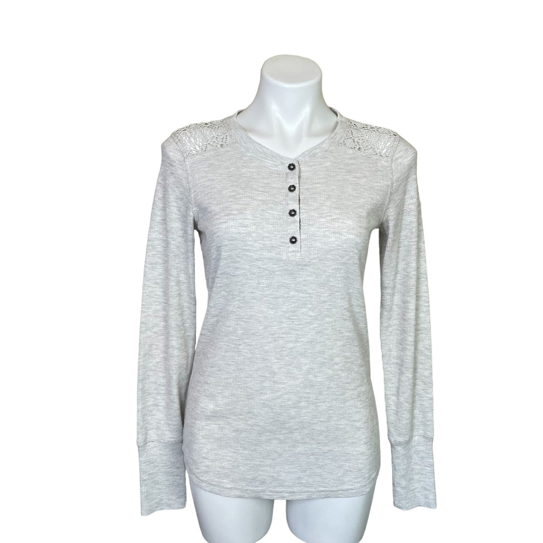 Ariat | Women's Light Gray Thermal Pullover Top | Size: M