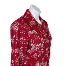 Load image into Gallery viewer, Coldwater Creek | Women&#39;s Red and White Floral Linen Blend Jacket | Size: S
