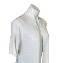 Load image into Gallery viewer, Coldwater Creek | Women&#39;s Cream Knit Open Short Sleeve Cardigan | Size: XS
