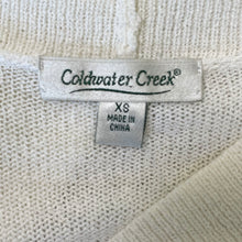 Load image into Gallery viewer, Coldwater Creek | Women&#39;s Cream Knit Open Short Sleeve Cardigan | Size: XS
