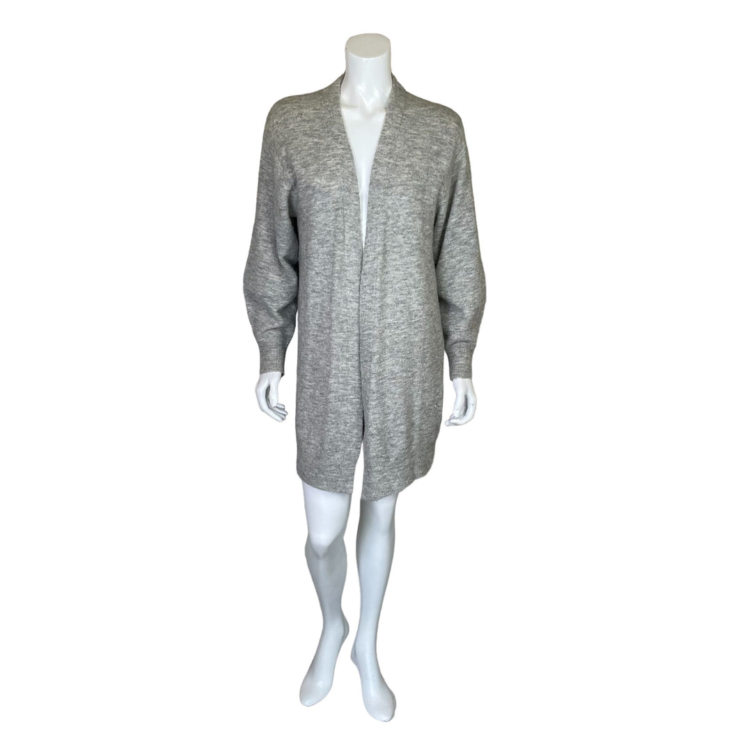 H&M | Women's Light Gray Soft Long Open Cardigan Sweater | Size: S