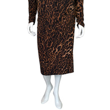 Load image into Gallery viewer, Ralph Lauren | Women&#39;s Animal Print Long Sleeve Wrap Dress with Tags | Size: 16
