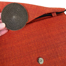 Load image into Gallery viewer, Sandra Di Giacinto | Women&#39;s Burnt Orange Button Crossbody Convertible Bag
