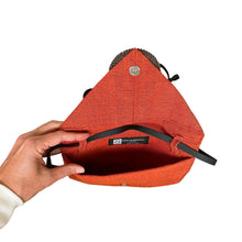 Load image into Gallery viewer, Sandra Di Giacinto | Women&#39;s Burnt Orange Button Crossbody Convertible Bag
