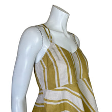 Load image into Gallery viewer, Max &amp; Co | Women&#39;s Harvest Yellow and Cream Stripe 100% Linen Tank Top | Size: S
