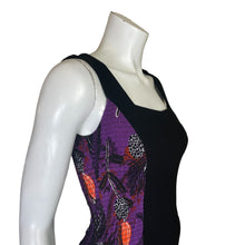 Load image into Gallery viewer, Desigual | Women&#39;s Black and Purple Side Design Bodycon Dress | Size: S
