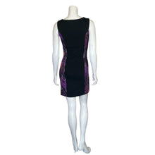 Load image into Gallery viewer, Desigual | Women&#39;s Black and Purple Side Design Bodycon Dress | Size: S
