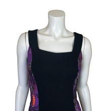 Load image into Gallery viewer, Desigual | Women&#39;s Black and Purple Side Design Bodycon Dress | Size: S
