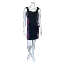 Load image into Gallery viewer, Desigual | Women&#39;s Black and Purple Side Design Bodycon Dress | Size: S
