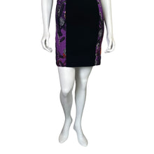 Load image into Gallery viewer, Desigual | Women&#39;s Black and Purple Side Design Bodycon Dress | Size: S
