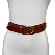 Load image into Gallery viewer, Fabio Corti | Women&#39;s Brown and Gold Chain Leather Belt | Size: XL
