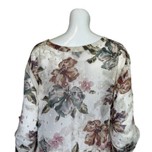 Load image into Gallery viewer, Torrid | Women&#39;s Cream Floral Print Sheer Button Down Long Sleeve Dress | Size: 3X
