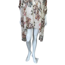 Load image into Gallery viewer, Torrid | Women&#39;s Cream Floral Print Sheer Button Down Long Sleeve Dress | Size: 3X
