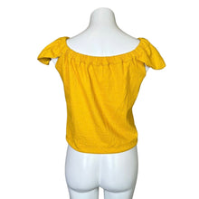 Load image into Gallery viewer, Madewell | Women&#39;s Yellow Button Down Tie Front Top | Size: S
