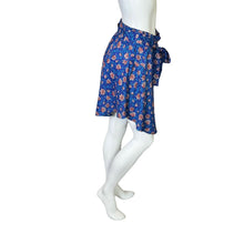 Load image into Gallery viewer, H &amp; M | Women&#39;s Blue and Floral Print Tie Waist Skirt | Size: 8
