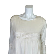 Load image into Gallery viewer, Tularosa | Women&#39;s Cream Long Sleeve Cotton Boho Dress | Size: L
