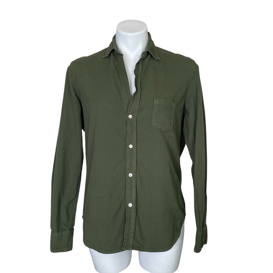 Frank & Eileen | Women's Olive Green Soft Button Down Top | Size: XS