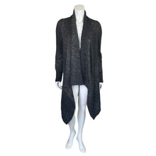 Load image into Gallery viewer, Eileen Fisher | Women&#39;s Black and Gray Knit Alpaca Blend Open Cardigan Sweater | Size: S
