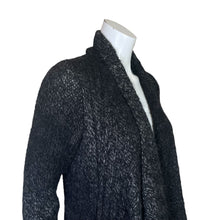 Load image into Gallery viewer, Eileen Fisher | Women&#39;s Black and Gray Knit Alpaca Blend Open Cardigan Sweater | Size: S
