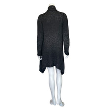 Load image into Gallery viewer, Eileen Fisher | Women&#39;s Black and Gray Knit Alpaca Blend Open Cardigan Sweater | Size: S
