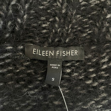 Load image into Gallery viewer, Eileen Fisher | Women&#39;s Black and Gray Knit Alpaca Blend Open Cardigan Sweater | Size: S
